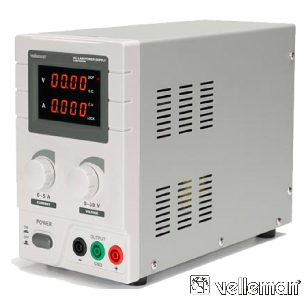Fonte De Alimentação Digital 030V / 05A Velleman - NOVEDUC Equipamento Laboratório e Formação Profissional