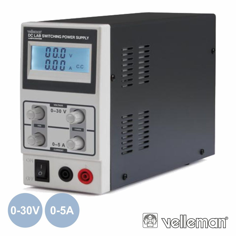 Fonte De Alimentação Digital 030V / 05A Velleman - NOVEDUC Equipamento Laboratório e Formação Profissional