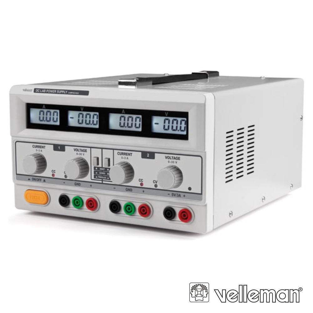 Fonte De Alimentação Digital Dupla 2X030V / 03A 5Vdc 3A - NOVEDUC Equipamento Laboratório e Formação Profissional
