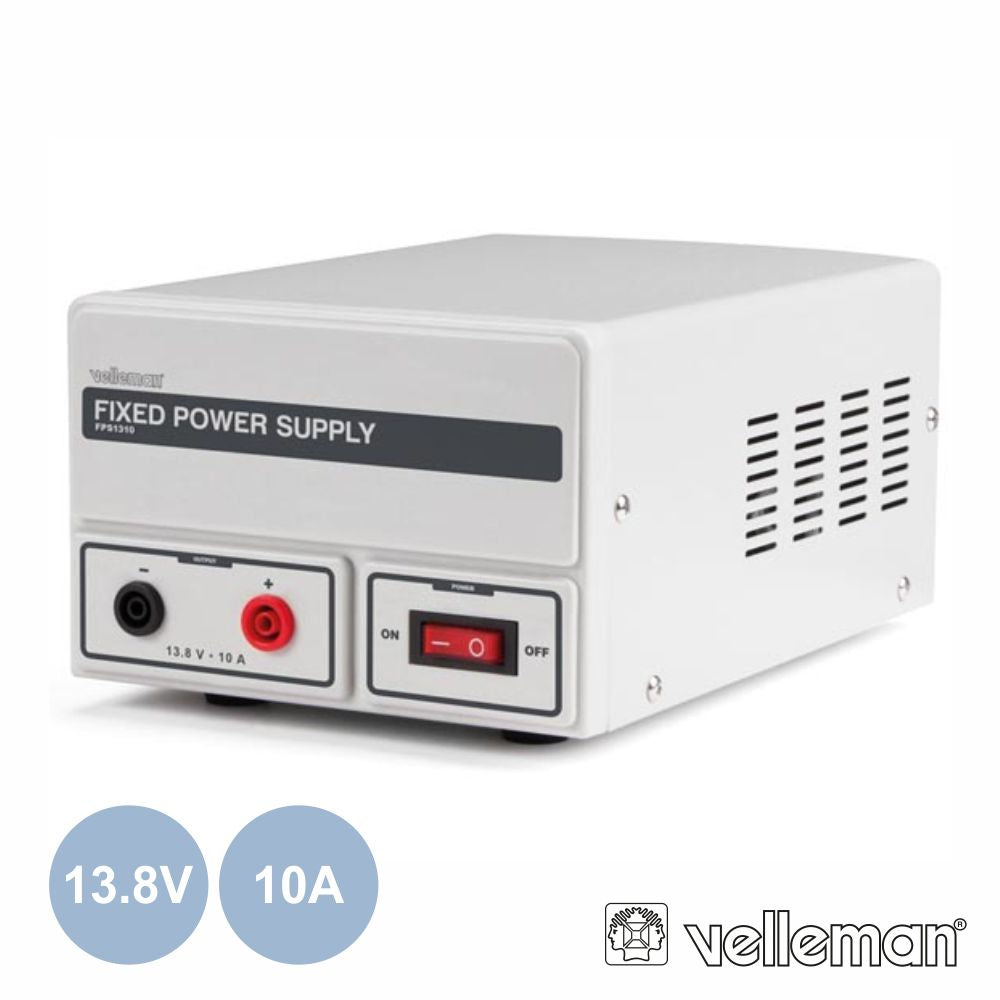 Fonte De Alimentação Fixa 10A 13.8Vdc Velleman - NOVEDUC Equipamento Laboratório e Formação Profissional