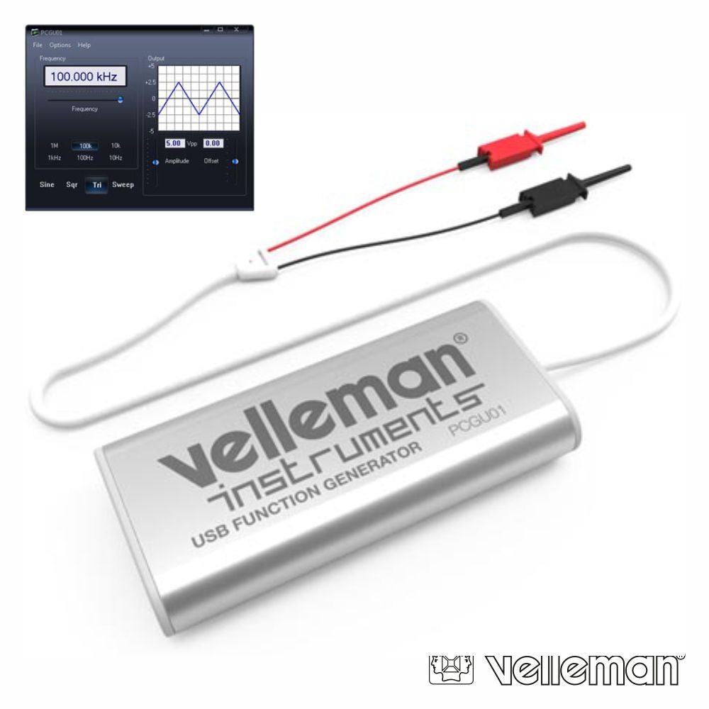 Gerador De Funções Usb 1Mhz Dac 10 Bits Velleman - NOVEDUC Equipamento Laboratório e Formação Profissional