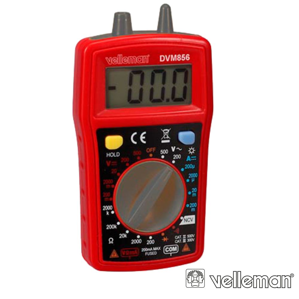 Multímetro Digital 3½ Dígitos Catii500V/Catiii300V Velleman - NOVEDUC Equipamento Laboratório e Formação Profissional