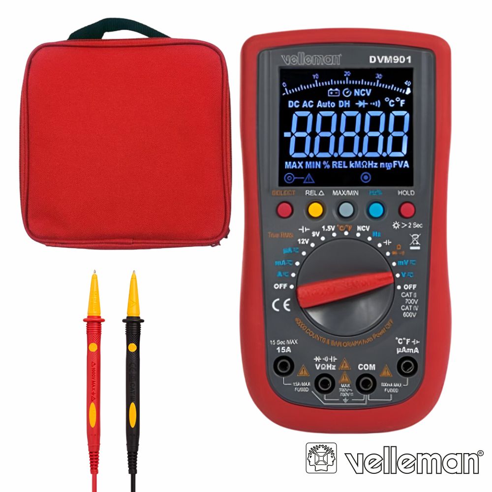 Multímetro Digital Cat Ii 700V / Cat Iv 600V Velleman - NOVEDUC Equipamento Laboratório e Formação Profissional