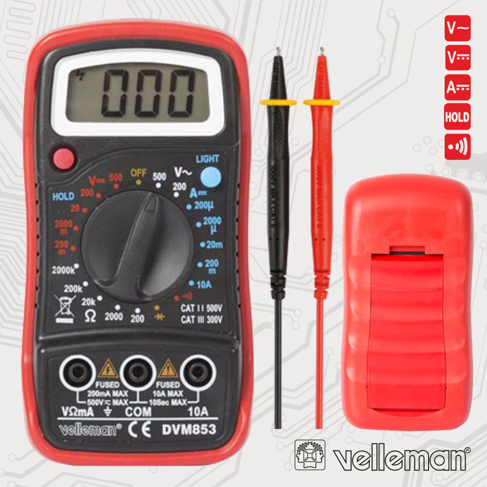 Multímetro Digital Catiii300V /Catii500V Retroiluminação - NOVEDUC Equipamento Laboratório e Formação Profissional