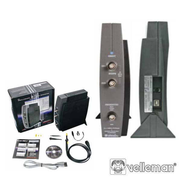 Osciloscópio De 2 Canais P/ Pc Conexão Usb E Generador Vel - NOVEDUC Equipamento Laboratório e Formação Profissional