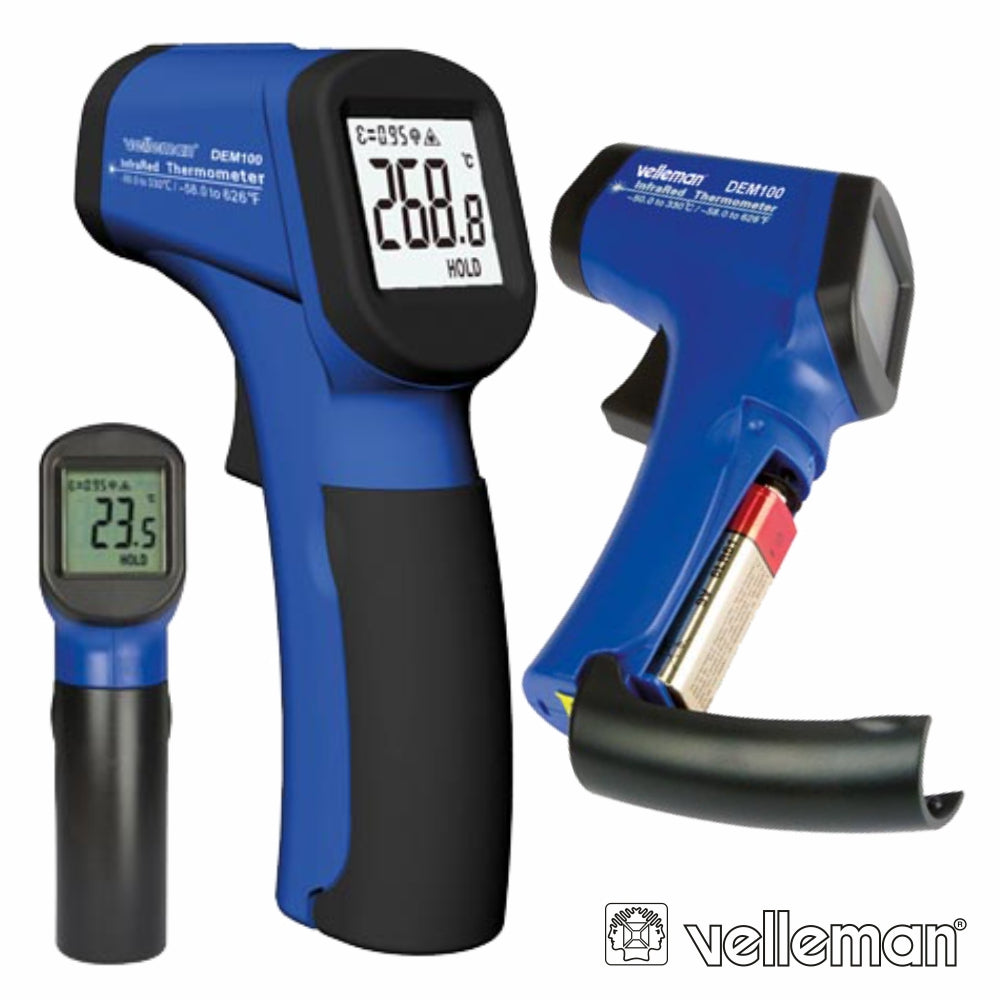 Termómetro Ir Digital  Laser Velleman - NOVEDUC Equipamento Laboratório e Formação Profissional