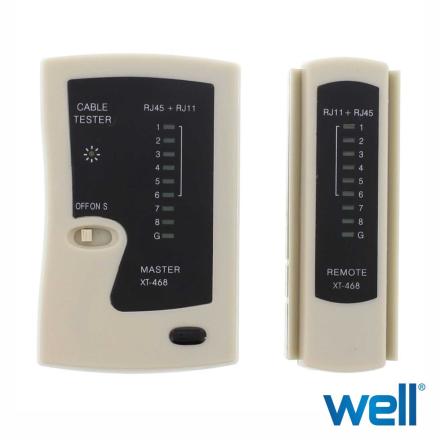 Testador De Cabos Rede Rj45 Well - NOVEDUC Equipamento Laboratório e Formação Profissional